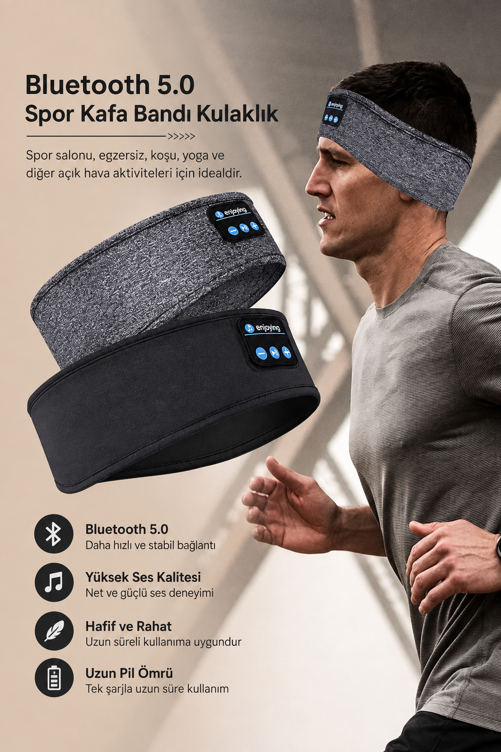 NOVAL Bluetoothlu Uyku Bandı
