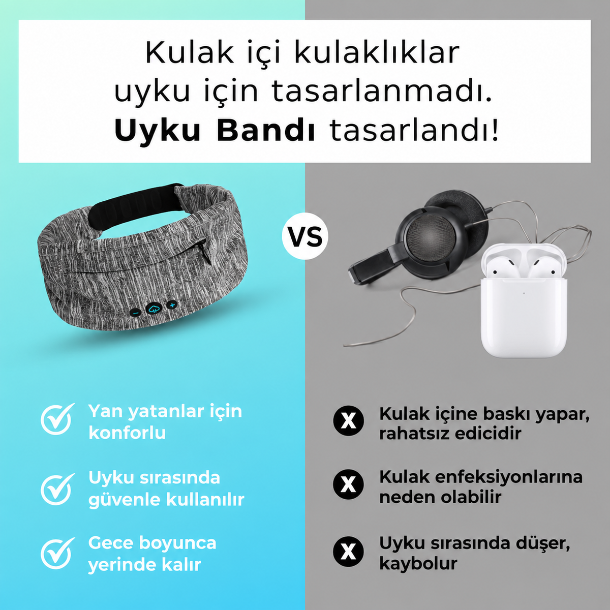 NOVAL Bluetoothlu Uyku Bandı