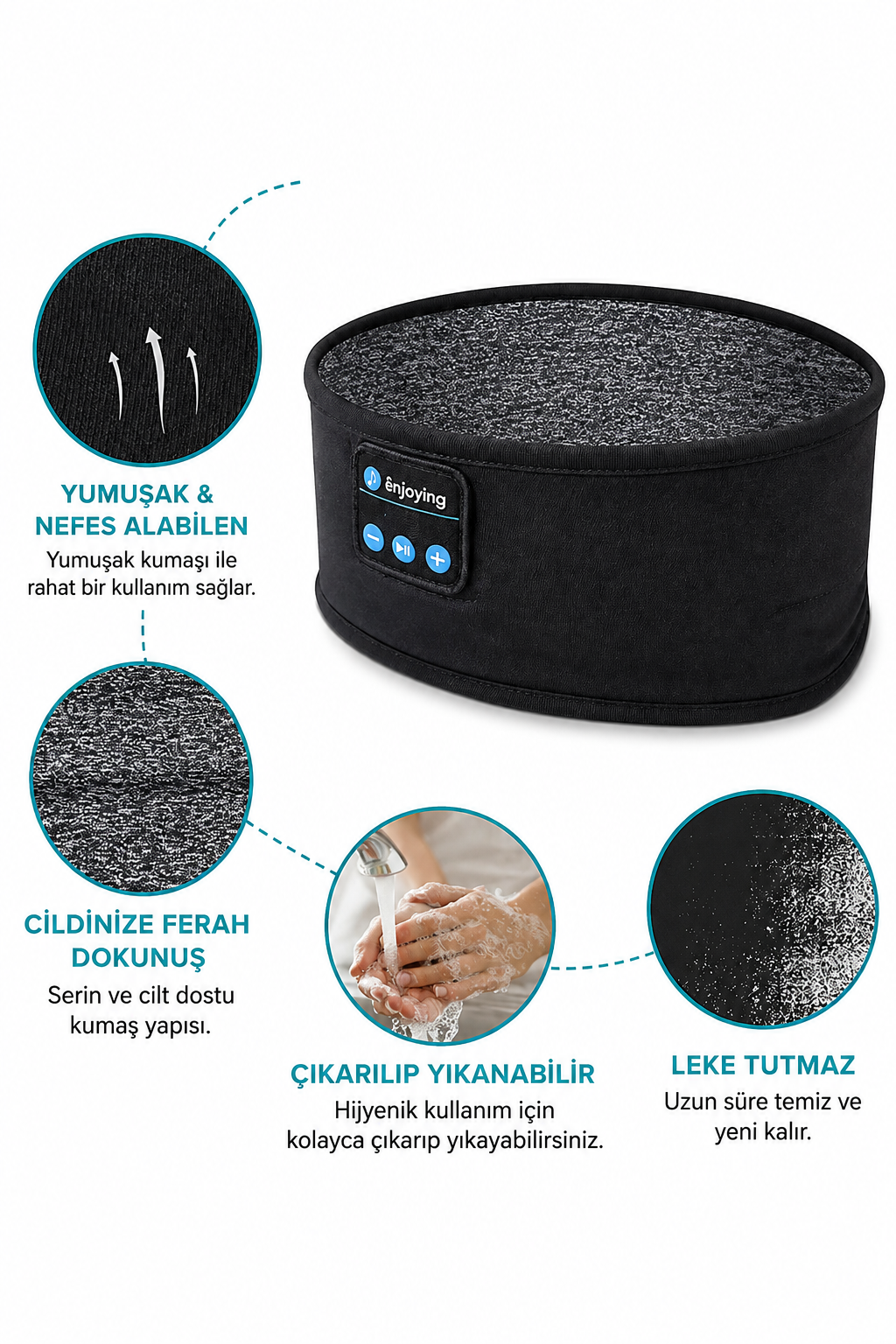 NOVAL Bluetoothlu Uyku Bandı